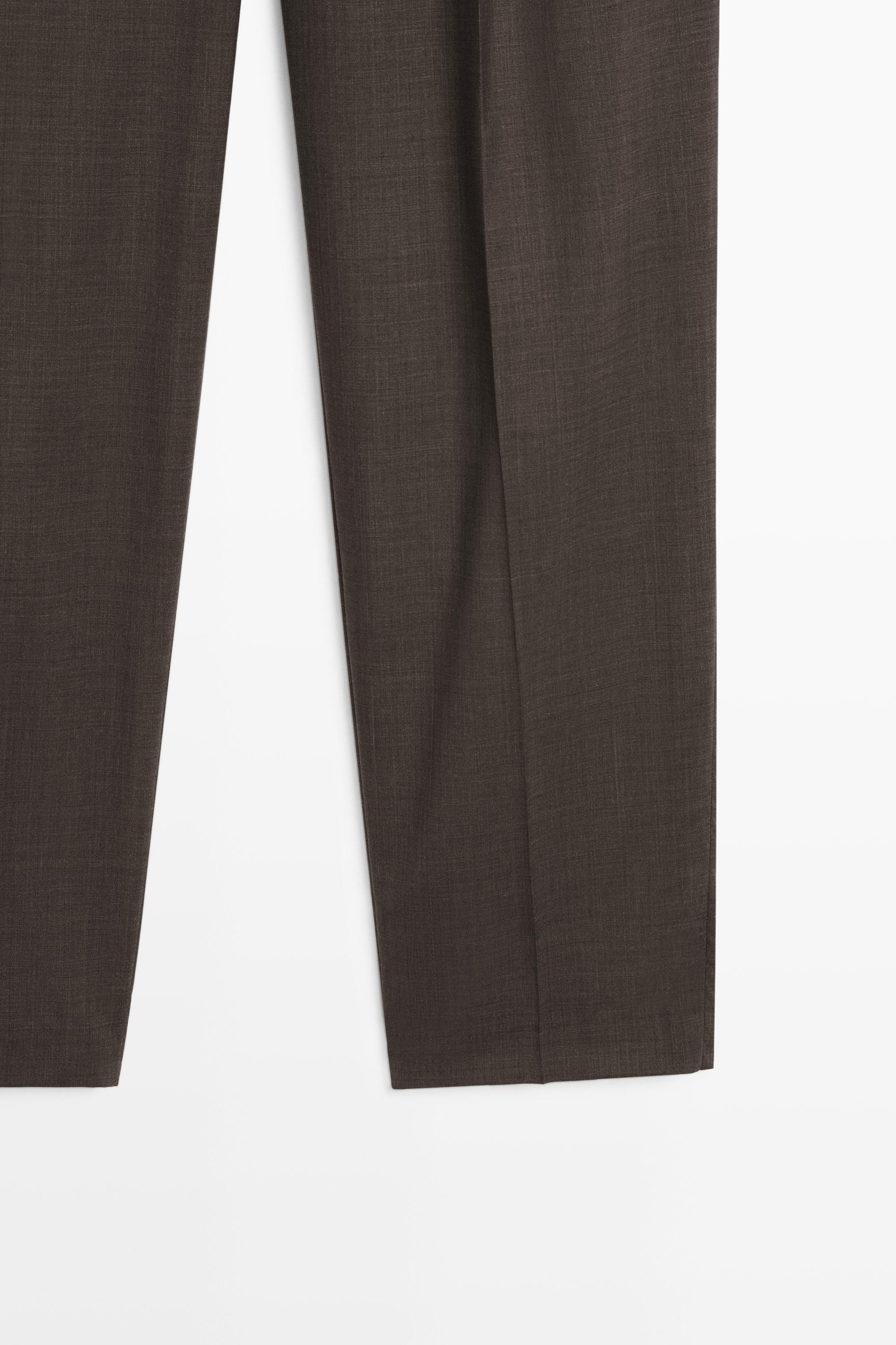 Pantalon plissé 100 % laine froide